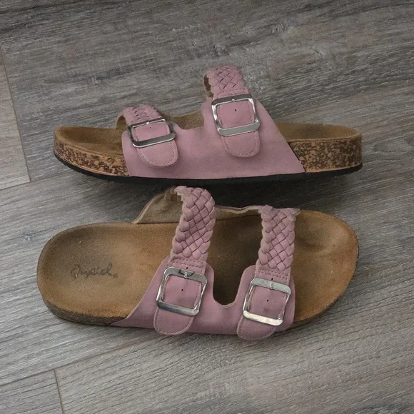 Pink Braided Slide Sandals - Picture 4 of 6